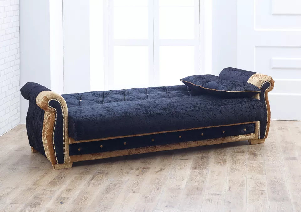 Stylus 3 Seater Ottoman Storage Sofa Bed Modern Luxury Bedroom - UK MADE