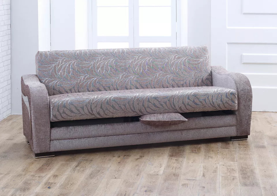 Barbara 3 Seater Ottoman Storage Sofa Bed Modern Luxury Bedroom - UK Made