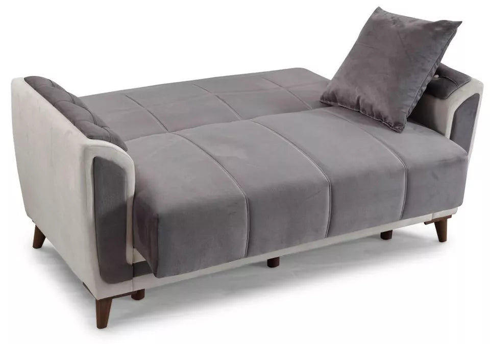 Turkish 3 Seater Ottoman Storage Sofa Bed Modern Luxury Bedroom with Cushions