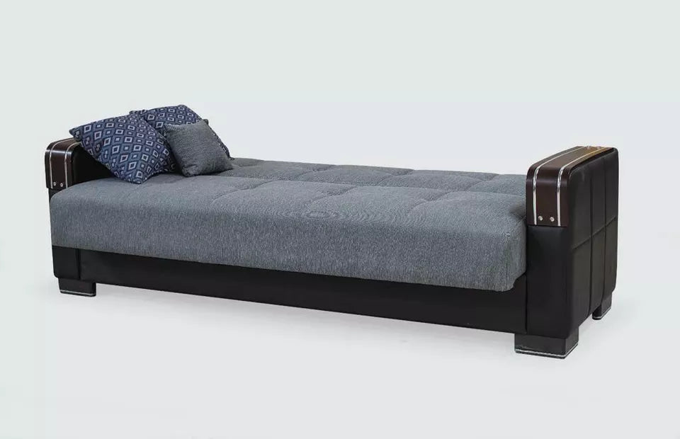 Turkish 3 Seater Ottoman Storage Sofa Bed Modern Luxury Bedroom with Cushions