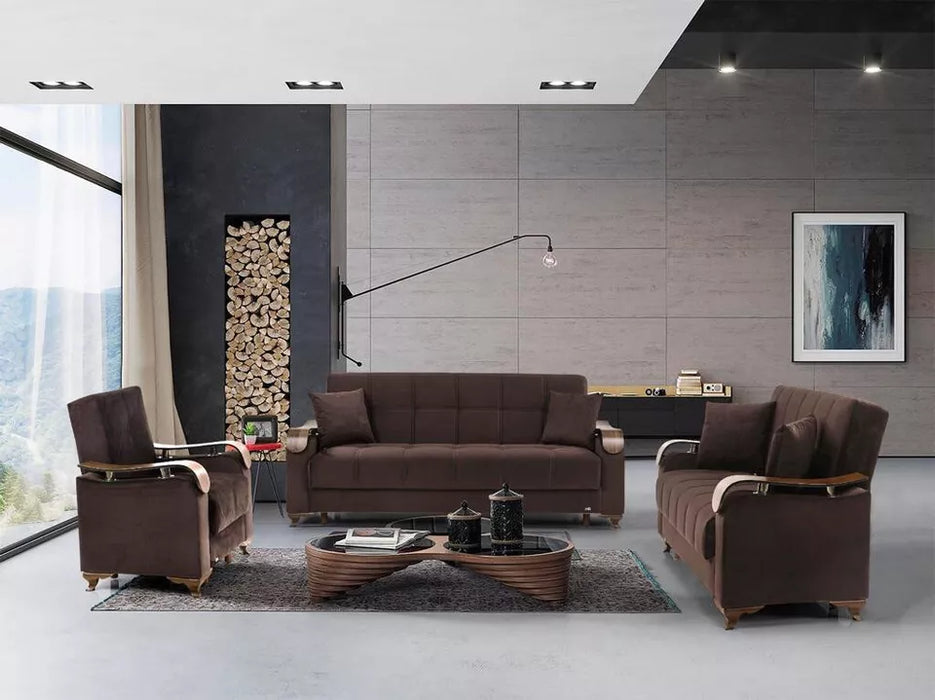 Luxurious Modern Turkish Ottoman 3 Seater Sofa Bed with Storage and Cushions