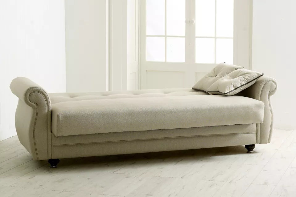 Parma 3 Seater Ottoman Storage Sofa Bed Modern Luxury Bedroom - UK MADE