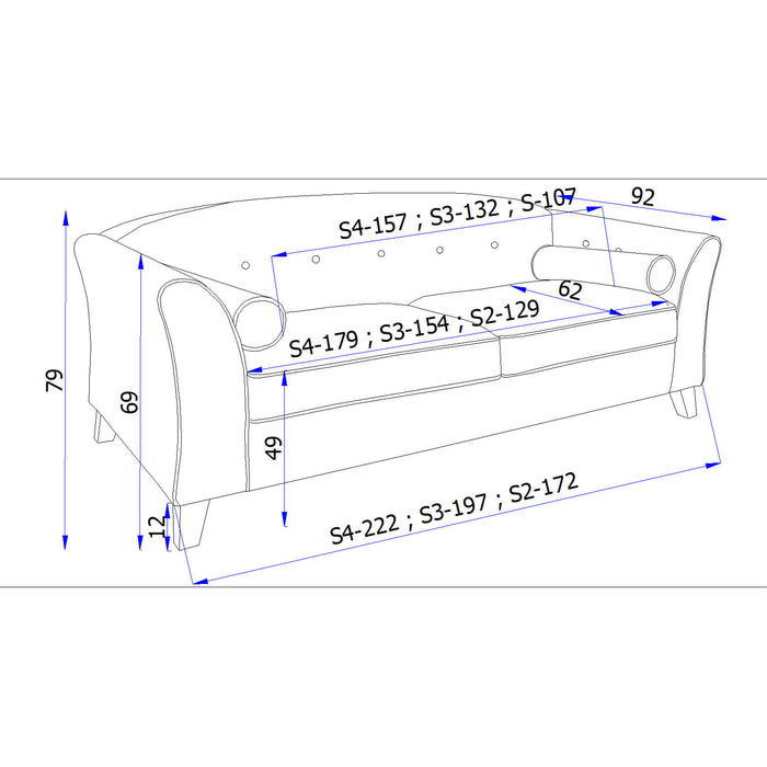 Sicily Sofa 4 Seater
