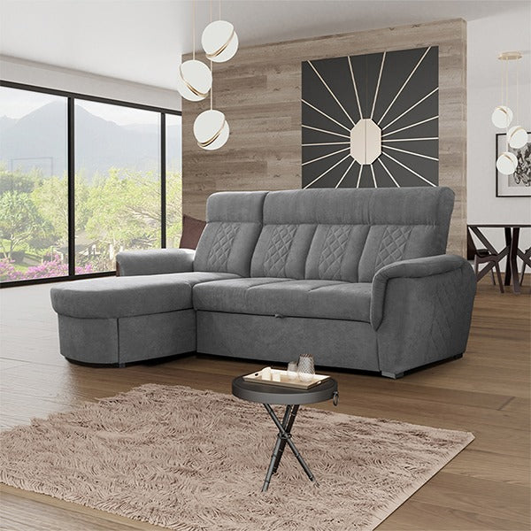 Selly Grey Small Sofa Bed