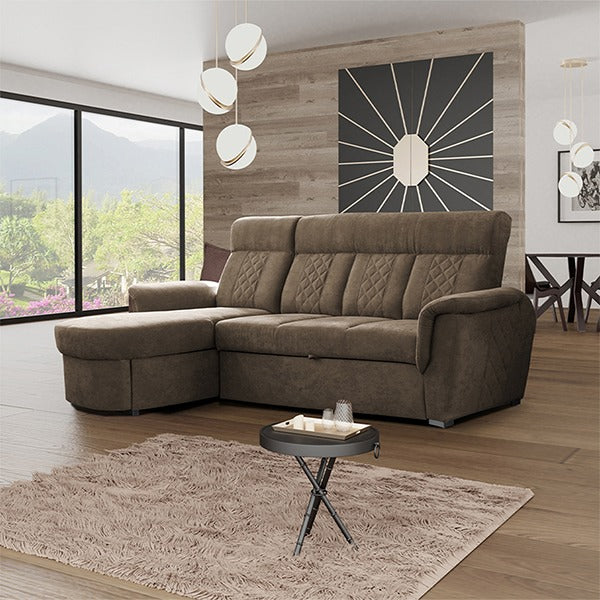 Selly Brown Small Sofa Bed