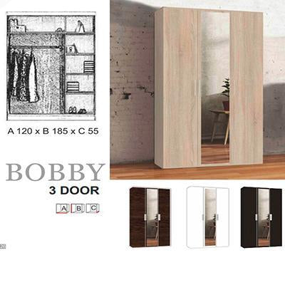 BOBBY WENGE 3 DOOR WARDROBE